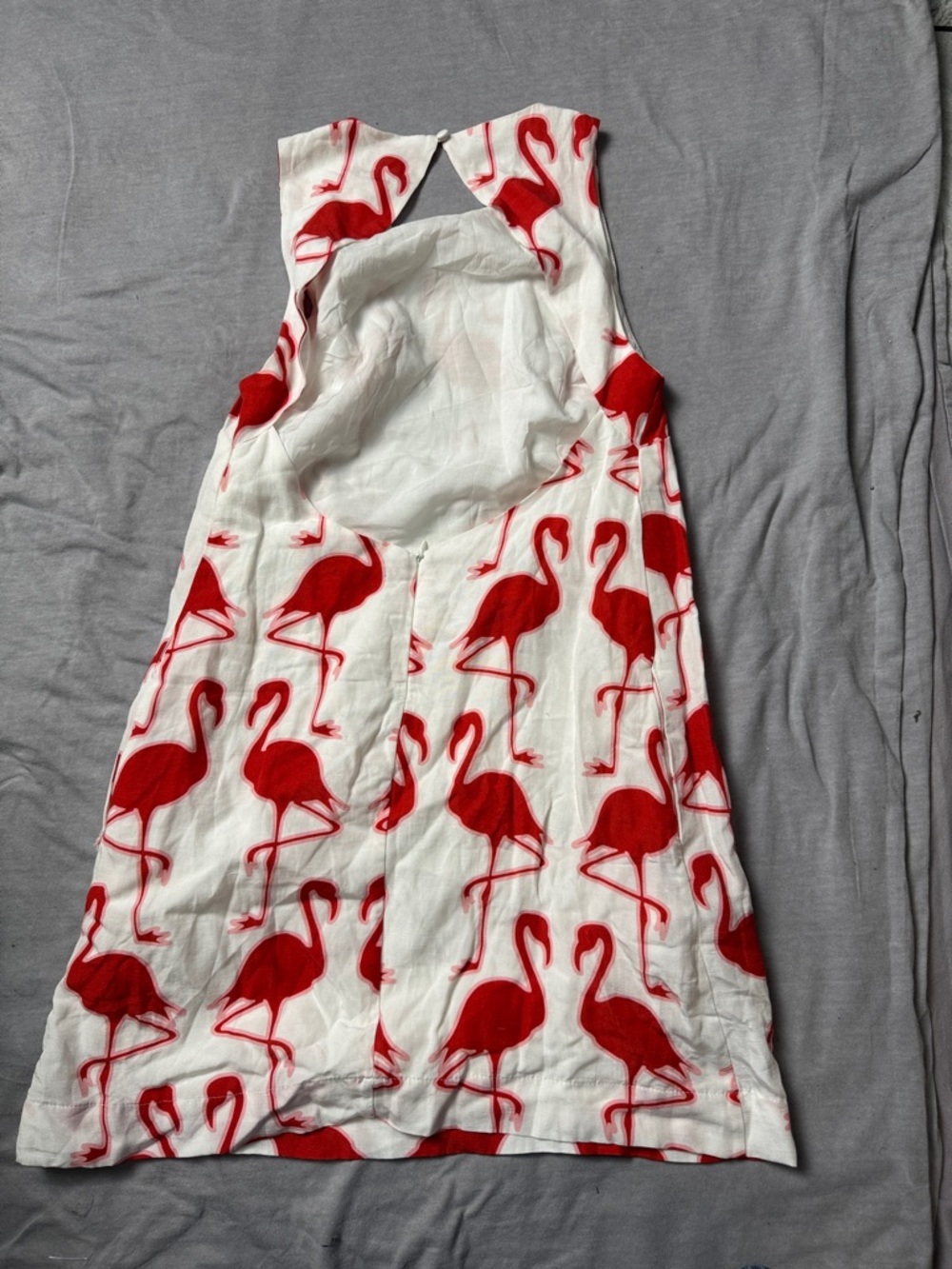 Maeve White Mini Dress with Coral Flamingo Print - NWOT - Picture 5 of 5